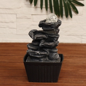 Фонтан настольный «Каменный ручей», 13×12×23 см, с подсветкой
