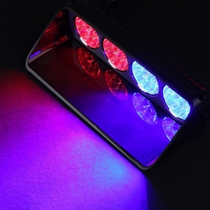 Сигнальный стробоскоп под лобовое стекло 36 LED, 12 В, 15 режимов, красно-синий