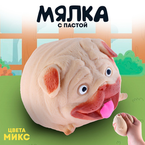 Антистресс игрушка «Собачка», мялка с пастой, МИКС