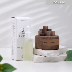 Набор деревянный диффузор Hantt Aroma, помело, с эфирным маслом 10 мл, в коробке