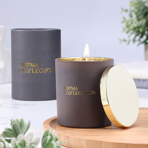 Ароматическая свеча в стакане Aroma collection, 260 г, османтус, в тубусе, соевый воск