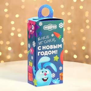 Подарочная коробка Новогодняя Сюрприз «Смешарики» лицензия 11×6×21 см (+4 см).