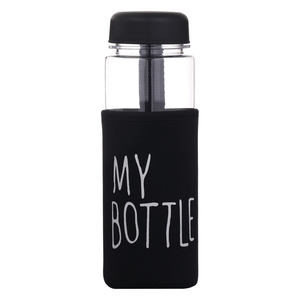 Бутылка для воды, 500 мл, My bottle, 19.5 х 6 см, чехол в комплекте, черная