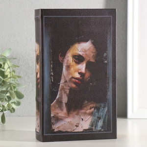 Шкатулка книга-сейф «Портрет девушки. Осколки», дерево, искусственная кожа, 21×13×5 см