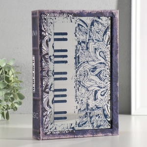 Шкатулка книга-сейф «Пианино», дерево, искусственная кожа, зеркало, 24×16×5 см