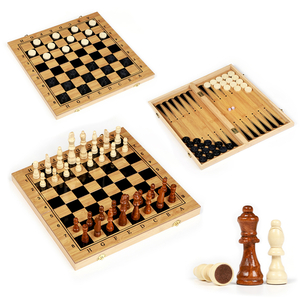 Настольная игра 3 в 1 «Король»: нарды, шахматы, шашки, 39×39 см