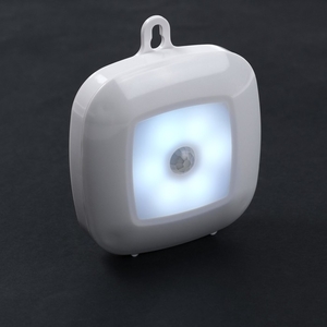 Светильник светодиодный с датчиком движения, 6 LED, 2.5 Вт, от батареек 3*AAA, 6500К, свечение холодное белое
