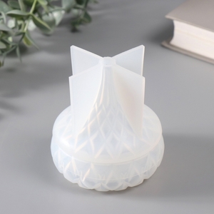 Силиконовый молд, форма для заливки «Шкатулка капля», с крышкой, 8.5×8.5×9.4 см