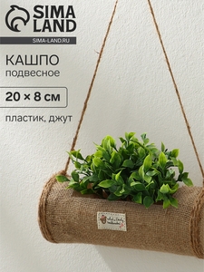 Кашпо пластиковое, подвесное, 20×8 см