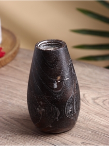 Подсвечник, d=4 см, 8×8×15 см, дерево Джати, тёмно-коричневый