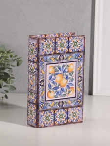 Шкатулка книга-сейф «Солнечные лимоны» дерево, искусственная кожа, 21×13×5 см