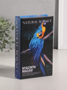 Шкатулка книга-сейф «Птицы. Гиацинтовый ара» дерево, искусственная кожа, 21×13×5 см