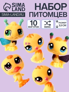Игрушки - питомцы Crazy Pets, набор 10 фигурок, МИКС