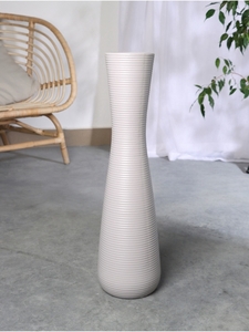 Ваза напольная «Эллис», 58×14 см, керамика, серая