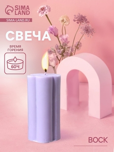Свеча фигурная формовая «Столбик. Цветок», 6×6×12 см, соевый воск, МИКС