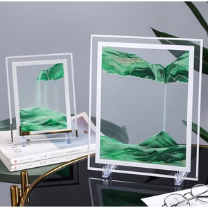 Песочные часы-картина «Андрос», 18×13 см, антистресс, песок зелёный