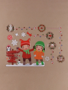 Наклейки на окна «Новогодние», 2 шт., 35×50 см
