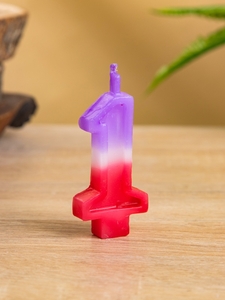 Свеча для торта «Цифра 1», 8×3.75×1 см
