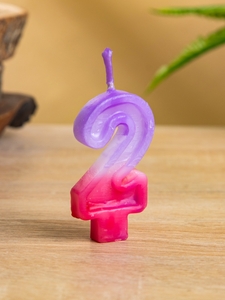 Свеча для торта «Цифра 2», 8×3.75×1 см