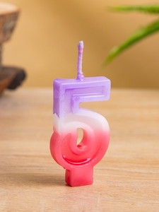 Свеча для торта «Цифра 5», 8×3.75×1 см