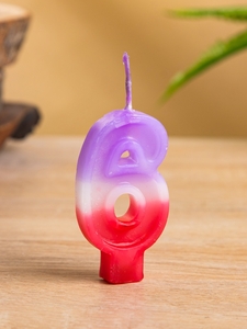 Свеча для торта «Цифра 6», 8×3.75×1 см