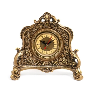 Часы настольные интерьерные каминные, 21×19 х 6.5 см, d=7 см, золото