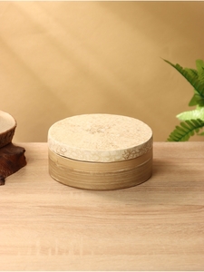 Банка для сыпучих продуктов, 16×16×7.5 см, бамбук