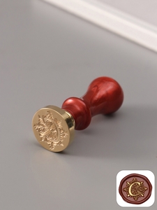 Печать для сургуча с пластиковой ручкой «Буква C на вензеле», 2.5×2.5×6.3 см