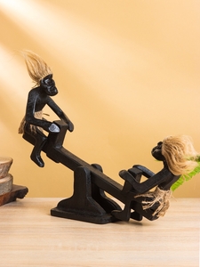Сувенир «Аборигены на качелях», 33×8×22 +/- 2 см, дерево