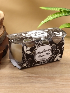 Свечи ароматические SCENTED CANDLE 100 г, набор 2 шт., шелковица, ваниль