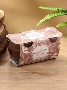 Свечи ароматические SCENTED CANDLE 100 г, набор 2 шт., сидр, шалфей