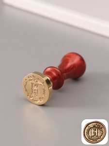 Печать для сургуча с пластиковой ручкой «Венок с буквой H», 2.5×2.5×6.3 см
