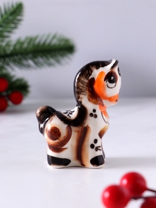 Фигурка фарфор гжель «Конь Буян», 7.5×6×3 см, цветной