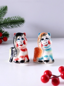 Фигурка фарфор гжель «Конь Пони», 6.5×5×3.5 см, цветной