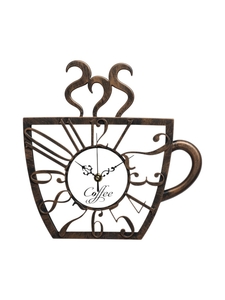 Часы настенные интерьерные, для кухни Coffee, плавный ход, 28×28 см