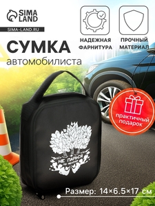 Сумка автомобилиста «Не парься», 14×6.5×17 см, чёрный