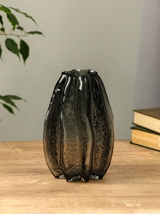 Ваза «Кэли», 21×12×6 см, стекло, серая