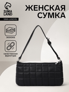 Сумка женская на молнии, цвет чёрный