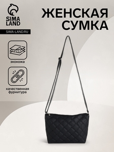 Сумка женская на молнии, цвет чёрный