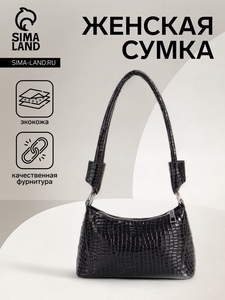 Сумка женская на молнии, цвет чёрный