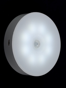 Светильник мебельный светодиодный с датчиком движения, 8 LED, 2 Вт, 6500К, свечение холодное белое