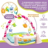Развивающий музыкальный коврик «Слонята», пианино, 4 игрушки, зеркало, размер 72х45 см