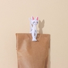 Прищепки для белья «Коты», 7×2×4 см, 4 шт., белые