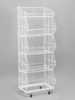 Накопитель разборный на колесах, 5 корзин, 50×43×147, белый