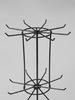 Вертушка, 3 яруса по 8 крючков, 20×20×61, чёрная