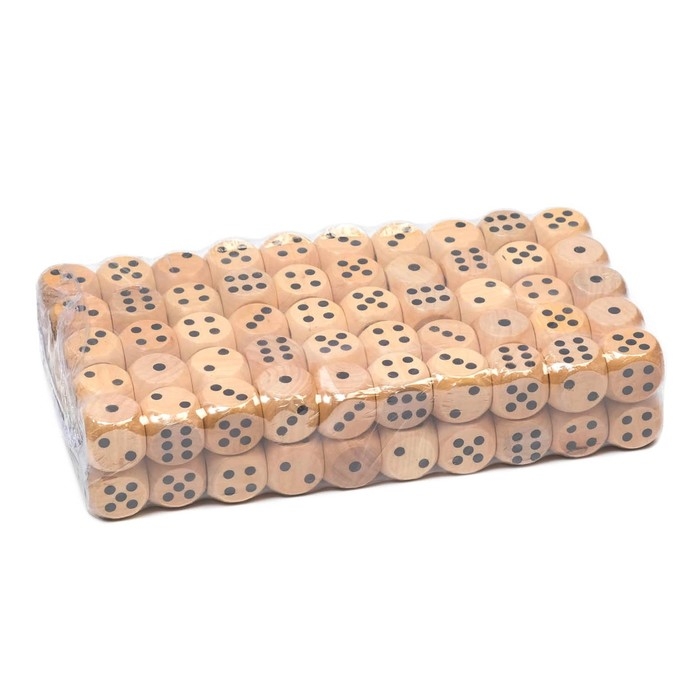 Кубики игральные, 2.5×2.5 см, набор 100 шт.