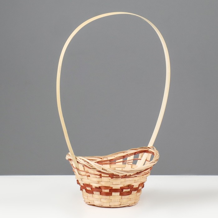 Корзина плетёная «Ладья», 18×16×6 см, бамбук