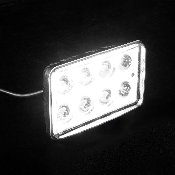 Противотуманная фара, 12 В, 8 LED, IP67, 6000К, направленный свет