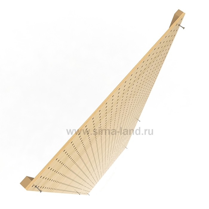 Настенная перфорированная панель односторонняя ДСП, 60×0,6×180 см, шаг 25 мм, цвет чёрный