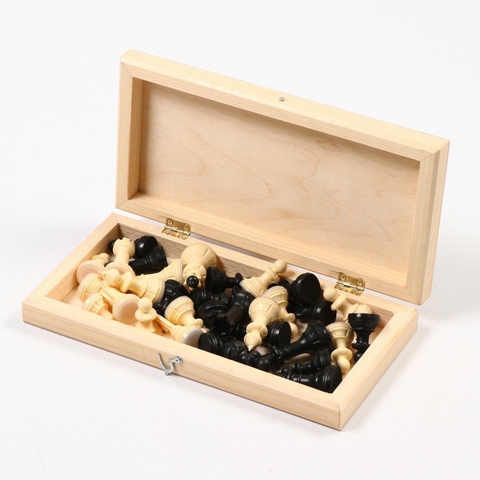 Шахматы настольные, фигуры пластик, король h=7 см, пешка h=4 см, 29×29 см
